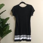 Skingraft Black w/ White Stripes Mini Shirt Dress Size S Photo 4