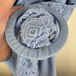 Sachin & Babi Blue Eyelet Maxi Dress Size 10 Puff Sleeve Belted Wedding Feminine Photo 5