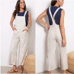 Evereve  Beth wide leg Linen Blend Overalls in Barely Beige 27 Photo 1