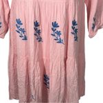 J. Marie Madeline Pink Embroidered Boho Swing Mini Dress – Size Small Photo 5