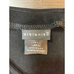 Citiknits Travel Knit Slinky Top Womens Large Black Blouse Witchy Goth‎ Mature Photo 3