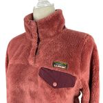 L.L.Bean Women's Hi-Pile Fleece Pullover Sweatshirt Size Medium Rosewood Heather Photo 6