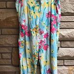 Jams World Vintage DADA DAISY DANCE Floral Multi Cropped Pull On Pants M Photo 0