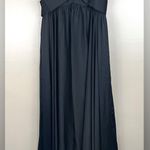 JS Collections Womens Black Satin Strapless Ribbon Bow Long Maxi Dress Gown 14 Photo 0