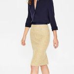 NEW! Boden British Tweed Pencil Skirt 8 Yellow Photo 2