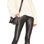 Spanx  By Sara Blakely Legging Womens Black Faux Leathers in Black Stretch Size S Photo 0