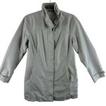 Eddie Bauer Tan Mid-Length High Neck Double Zipper Travex Nylon Jacket Size S Photo 0