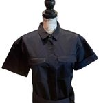 Banana Republic  Military Shirt Navy Blue Size Medium S/S Belted MILI Safari Photo 1