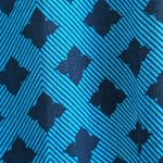 CAbi  Foulard Top Women’s Size Small Blue Diamond Print Peplum Style 3274 Photo 4