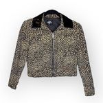 new Valfre ☻︎ January Crop Jacket ☻︎ Leopard Print ☻︎ Black Vinyl Collar ☻︎ XS Brown Photo 4