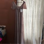 Show Me Your Mumu Show‎ Me Your Mumu Nicole Maxi Dress Soft Beige Chiffon Dusty Pink NWT Size XS Photo 2