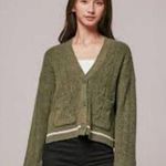 Abercrombie & Fitch wool blend button down cardigan sweater green small. Photo 1