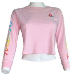 Juniors XS SONY long sleeve cropped pink play station crop top​ Size undefined Photo 5