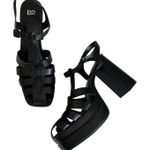 BP Amaya Black Faux Leather Fisherman Block Heel
Platform Sandals Size 10 Photo 0