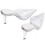 Good American metallic  glass high heel mule | pointed toe | slip on Photo 5