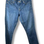 J.Crew  Matchstick Medium Wash Frayed Mid Rise Denim Jeans Size 32 Short Petite Photo 0