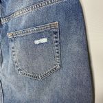 We The Free Denim Distressed A-Line Mini Skirt Button Fly 100% Cotton Size 31 Photo 10