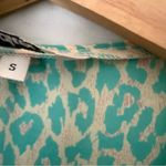 Tucker Silk Cheetah Print Green Turquoise Wrap Belted Shirt Dress Photo 8