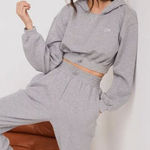 For Love & Lemons  Sweatshirt crop hoodie womens Gray (xsmall) Photo 0