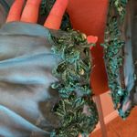 Beautiful dark green beaded top Photo 2