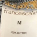 Francesca's Francesca’s Blue Denim Crop Top with Zipper Photo 3