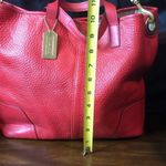 Coach Luxe Hadley Tumbled Red Leather Oversized Carry-On Shoulder Bag Satchel Photo 14