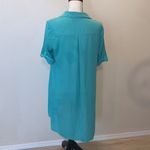 Tea N Rose blue lightweight button Down asymmetrical dress Photo 6