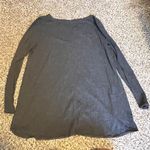 Eileen Fisher Charcoal Gray Long Sleeve Asymmetric Tunic Top M/M Photo 5