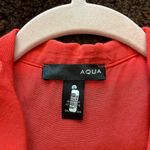 AQUA  red short sleeve button down size small Photo 2