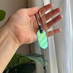 Kendra Scott Indigo Dichroic Inez Navy Gunmetal necklace Photo 3