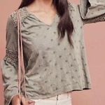 Anthropologie Eyelet Bell Sleeve Crochet Top Photo 0