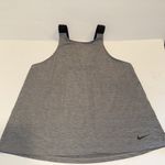 Nike  Shirt Womens Medium Gray Tank Top Dri Fit Shred Loose Fit Activewear Gym Photo 3