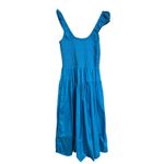 LA LIGNE women's Vivian Blue Smocked Bodice‎ Tiered Maxi Dress size XXL Photo 8