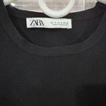 ZARA  Black High Neck Cropped Tank Top- Size Small Photo 2