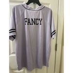 Hot Topic  Lavender CATICORN Purple Unicorn Fancy Baseball Jersey Top 2XL Photo 3