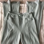 Urban Outfitters  Green Striped Wide Leg Pants Photo 3