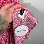 SheIn x SKY Red Floral Backless Plus Size Fit & Flare Summer Dress Plus Size 1XL Photo 2