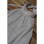 Moon River  Babydoll Halter Neck Blouse Top White Blue Size XS Photo 4