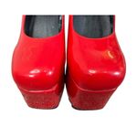Dolls Kill  Lamoda Those Days Power Trip Chunky Platform Heels Red Patent Leather Photo 4