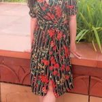 ZARA  floral stripe wrap dress size XS Photo 1