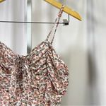 Missufe XL Chic Ditsy Floral Spaghetti Strap Mini Dress Ruched Boho Flowy Pink Photo 6