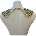 Ancient Egyptian Revival Beaded Scarab Collar
Necklace Handmade Statement Piece Blue Photo 1
