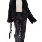 ASOS Black Fur Jacket Photo 0
