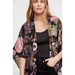 Free People Enchanted Blooms Kimono Cardigan Topper Sheer Floral One Size Photo 2
