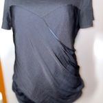 Maeve ‎ Anthropologie Black Top Ruched Detail Short Sleeve Small Photo 1