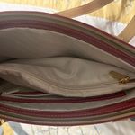 Arcadia Glossy Red and Tan Tote Bag Photo 12