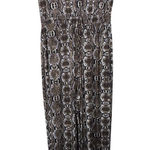 Calvin Klein Jumpsuit Snakeskin Print Sleeveless Punk Edgy Party Brown Size 6 Photo 0