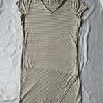 Chico's Chico’s Maddison Striped Short Sleeve V-Neck Dress in Beige/White - Size 1 (M/8) Photo 0