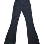 Hollister  Curvy High-Rise Flare Jeans Black 2/26R Advanced Stretch Y2K Boho EUC Photo 0