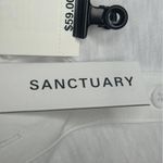 Sanctuary EUC White Henley Short Sleeve Button-Up Shirt NWT Size Medium Photo 5